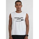 Белая хлопковая майка для тренировок Installing Muscle 1