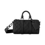 Сумки через тело Louis Vuitton Keepall Bandoulière 25 'Black Embossed Taurillon Monogram Cowhide Leather' 1