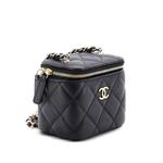 Мини-клатч Tiny CC Link Vanity Case with Chain Quilted Caviar 2