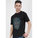 Футболка базового кроя с коротким рукавом и графическим принтом Electric Skull Black 3