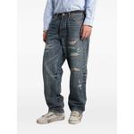 distressed patchwork jeans 3
