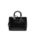 Большая лакированная сумка Cannage Lady Dior 2011 1