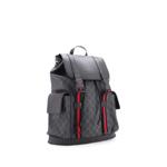 Double Pocket Buckle GG Coated Canvas Large backpack 1