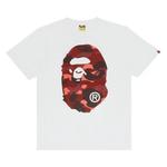 Футболки BAPE Color Camo Big Ape Head Tee 'White/Red' 1