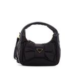Padded Bow Re-Nylon Mini hobo bag 1