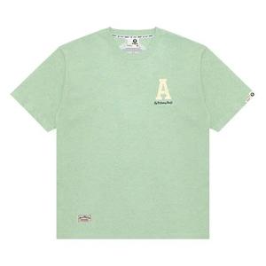 Футболки с коротким рукавом AAPE Sports Letter Patch Tee 'Green/Heather'