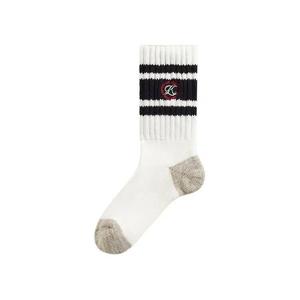 Носки и колготки Kith Script K Laurel Stripe Cotton Chunky Crew Socks 'White'