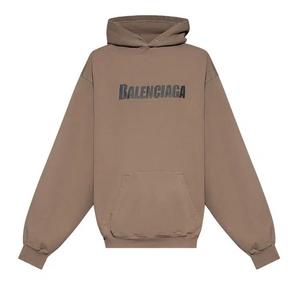 Худи Balenciaga Boxy Hoodie «Taupe/Black»