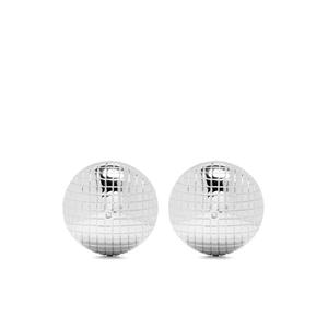 Серьги Maxi Boucles D'oreille Boule Disco из белого золота