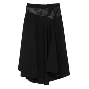 Юбка миди с атласной вставкой
