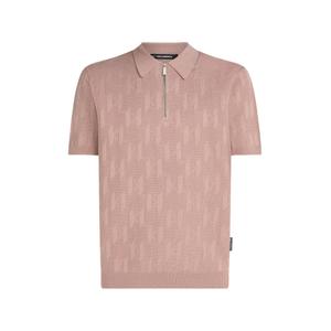 Рубашка поло на молнии с монограммой