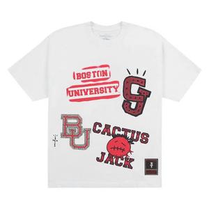 Футболки с коротким рукавом Cactus Jack by Travis Scott x Mitchell & Ness Boston University Handdrawn Tee 'White'