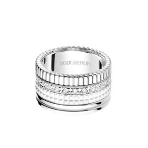 Кольцо Quatre Double White Edition из белого золота с бриллиантами