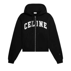 Молнии CELINE Relaxed Zipped Hoodie «Black/White»