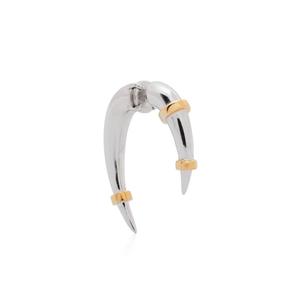 Серьга Horn из желтого и белого золота