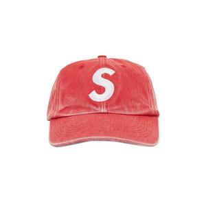 Кепки-снэпбэки Supreme Pigment Canvas S Logo 6-Panel 'Red'