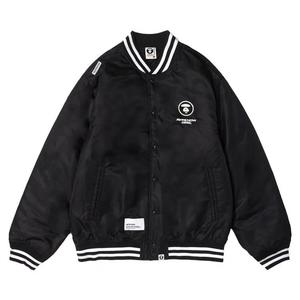 Куртка-бомбер AAPE Moonface Patch Bomber Jacket 'Black'