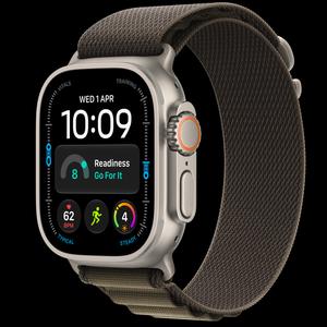 Apple Watch Ultra 4 49 мм, GPS + Cellular, титан, Natural, ремешок Dark Olive Alpine Loop