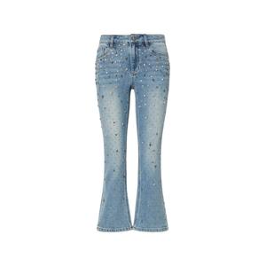 Джинсы bootcut со стразами