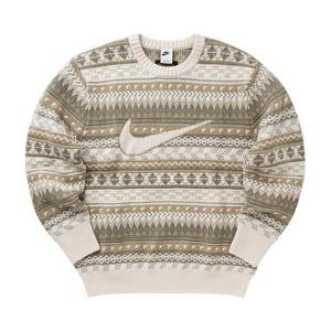 Свитера Nike Fair Isle Swoosh Sweater 'Light Orewood Brown/Sail/Khaki'