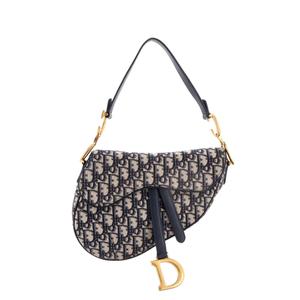 Сумка на плечо Saddle Handbag Oblique из канваса среднего размера