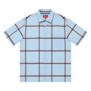 Рубашки на пуговицах Supreme Lightweight Plaid Short-Sleeve Shirt 'Синий'