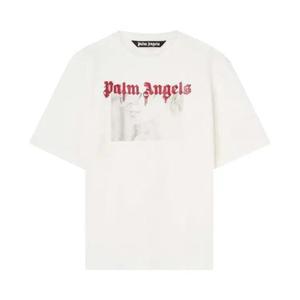 Футболки с коротким рукавом Palm Angels Portrait Pencil Classic Tee 'Off White/Red'