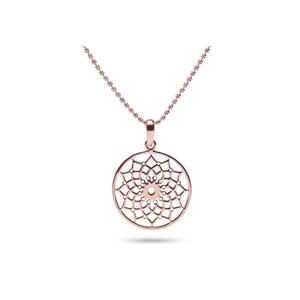 Подвеска Millennia 2000 Floral Lotus Filigree Rose Gold с родиевым покрытием из стерлингового серебра 925 пробы