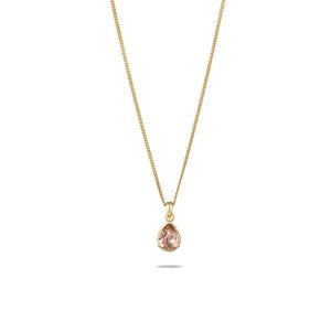 Кулон с каплевидным кристаллом Swarovski® – серебро с позолотой