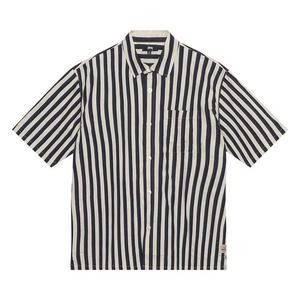 Рубашки на пуговицах Stussy Striped Boxy Flat Hem Shirt 'Темно-синий'