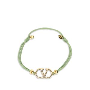 Браслет с логотипом VLogo Signature и кристаллами