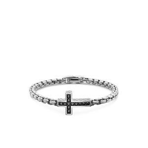 Серебряный браслет Pav? Cross с бриллиантами (5 мм)