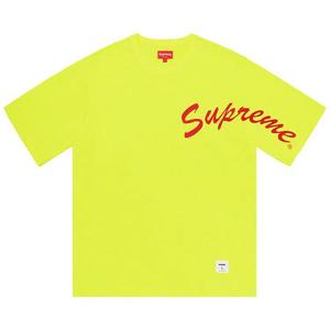 Футболка с коротким рукавом Supreme Shoulder Arc Short-Sleeve Top 'Флуоресцентный желтый'