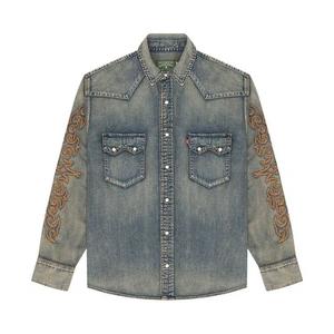 Рубашки на пуговицах Levi's x Denim Tears Western Stitch Denim Shirt 'Worn Indigo'