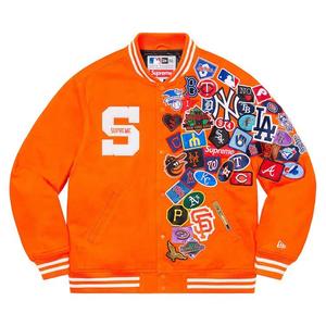 Варсити-куртки Supreme x New Era x MLB Varsity Jacket 'Orange'