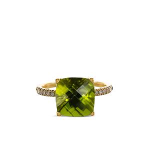 Кольцо Peridot из желтого золота