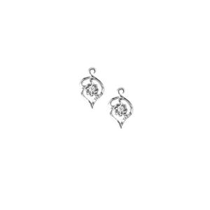 GOLDHEART Серьги Floraison с листвой и бриллиантами, белое золото 750 (E2053V)