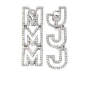 Серьги MJ с кристаллами