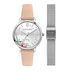 [Экологичные часы] Oui & Me Fleurette 32mm, женские кожаные + металлические кварцевые часы ME010373