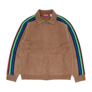 Свитеры Supreme Sleeve Stripe Zip Up Sweater 'Dusty Brown'