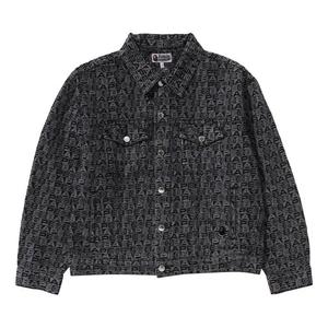 Джинсовые куртки BAPE Lux Sport Узор Жаккард Джинсовая Тракерская Куртка 'Черный'