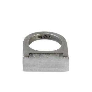 Серебряное кольцо Plate Single с кварцем
