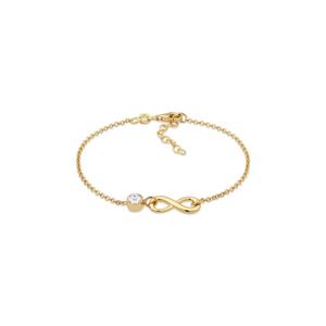 Браслет с кристаллами Swarovski® «Бесконечность» – серебро с позолотой