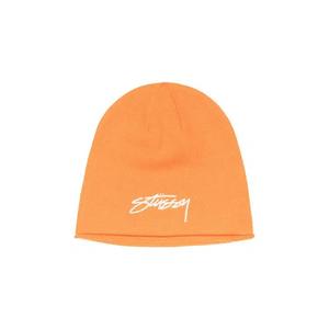 Шапка-бини Stussy Skullcap Chain Stitch Rolled Edge 'Оранжевый'