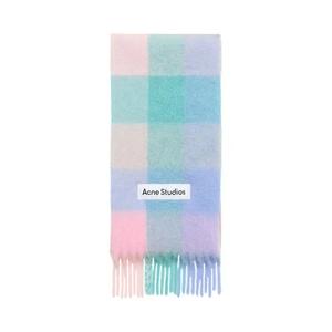 Шарфы Acne Studios Mohair Checked Scarf 'Нежно-Голубой/Розовый/Аква'