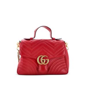 Маленькая стеганая сумка-сэтчел GG Marmont Top Handle Flap Bag