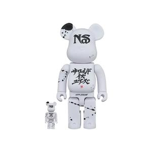 Фигурки BE@RBRICK x Nas x APPLEBUM 100% и 400% Набор 'Белый'