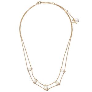 Колье Trend из желтого золота с бриллиантами и жемчугом