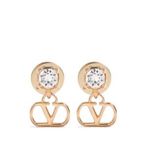 Серьги с логотипом VLogo Signature и кристаллами Swarovski