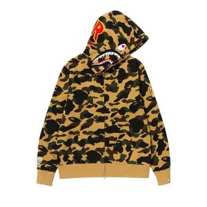Толстовки на молнии BAPE 1st Camo 2nd Shark Full Zip Hoodie 'Yellow'